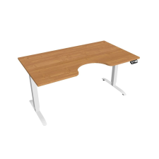  Hobis Motion Ergo elektromosan állítható magasságú íróasztal - 2M szegmensű, memória vezérléssel Szélesség: 160 cm, Szerkezet színe: fehér RAL 9016, Asztallap színe: égerfa íróasztal