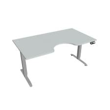  Hobis Motion Ergo elektromosan állítható magasságú íróasztal - 2M szegmensű, memória vezérléssel Szélesség: 160 cm, Szerkezet színe: szürke RAL 9006, Asztallap színe: szürke íróasztal