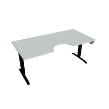  Hobis Motion Ergo elektromosan állítható magasságú íróasztal - 2M szegmensű, memória vezérléssel Szélesség: 180 cm, Szerkezet színe: fekete RAL 9005, Asztallap színe: szürke íróasztal