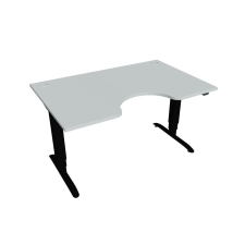  Hobis Motion Ergo elektromosan állítható magasságú íróasztal - 3 szegmensű, standard vezérléssel Szélesség: 140 cm, Szerkezet színe: fekete RAL 9005, Asztallap színe: szürke íróasztal