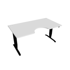  Hobis Motion Ergo elektromosan állítható magasságú íróasztal - 3 szegmensű, standard vezérléssel Szélesség: 160 cm, Szerkezet színe: fekete RAL 9005, Asztallap színe: fehér íróasztal