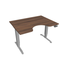  Hobis Motion Ergo elektromosan állítható magasságú íróasztal - 3M szegmensű, memória vezérléssel Szélesség: 120 cm, Szerkezet színe: szürke RAL 9006, Asztallap színe: diófa íróasztal