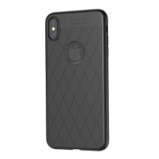 Hoco ADMIRE szilikon telefonvédő (ultravékony, 0.8mm, lyukacsos, rombusz, logó kivágás) FEKETE tok és táska