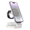 Hoco CQ3 3az1-ben asztali töltő (15W, wireless, gyorstöltő, MagSafe, Apple Watch töltő) fehér (CQ3_W) (CQ3_W)