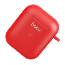 Hoco CW22 töltőtok (5V/500 mAh, vezeték nélküli töltés, QI Wireless) Apple AirPods készülékhez PIROS (CW22_R) audió kellék