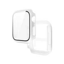 Hoco Fehér TPU óratok átlátszó védőfóliával Apple Watch 7/8 45 mm Hoco WS3 Shadow okosóra kellék