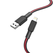 Hoco kábel usb-iPhone lightning 8-PIN 2,4a Jaeger x69 1m fekete piros kábel és adapter