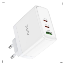 Hoco N30 2x USB-A / USB-C Hálózati töltő - Fehér (65W) mobiltelefon kellék