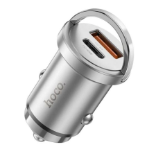 Hoco NZ10 autós töltő USB - USB-C aljzat (45W, PD gyorstöltő 3.0) ezüst (NZ10_S) (NZ10_S) mobiltelefon kellék