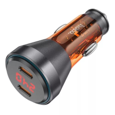 Hoco NZ12C autós töltő 60W PD narancs + Lightning kábel (NZ12C ORANGE + LIGHTNING) mobiltelefon kellék