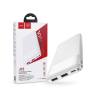 Hoco Univerzális hordozható, asztali akkumulátor töltő - HOCO J72 Power Bank - 2xUSB + Type-C + micro USB - 10.000 mAh - fehér (HOC0332)