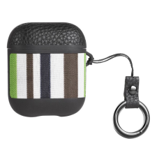 Hoco wb17 szilikon tok (karabíner) fekete / zöld apple airpods / airpods 2 wb17_g audió kellék