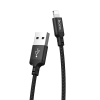 Hoco X14 USB-A apa - Lightning apa Adat és töltő kábel - Fekete (1m)
