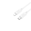 Hoco X88 USB-C apa - Lightning apa 2.0 Adat és töltőkábel - Fehér (1m) (X88LIGH1MWH)