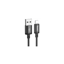 Hoco X91 USB-A - Lightning kábel 2.4A 3m - fekete kábel és adapter