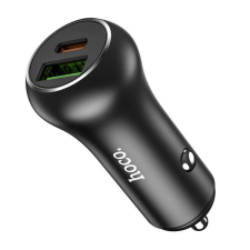 Hoco Z38 autós töltő USB aljzat (5V / 3000 mA, PD gyorstöltés támogatás, QC 3.0, LED jelző) FEKETE (Z38_B) mobiltelefon kellék