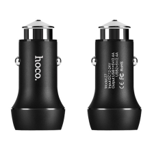 Hoco Z7 autós töltő 2 USB aljzat (5V / 2400mA, gyorstöltés támogatás) FEKETE (Z7) (Z7) mobiltelefon kellék