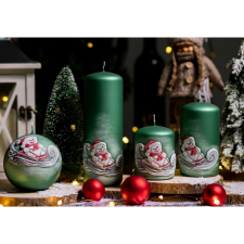  Hóemberes zöld törzsgyertya 130 mm magas gyertya