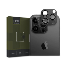 Hofi Apple iPhone 15 Pro/15 Pro Max FullCam Pro+ hátsó kameralencse védő edzett üveg + alu kameravédő borító fekete (HO604542) mobiltelefon kellék