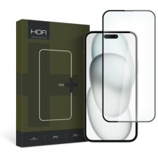 Hofi Glass Pro Full Screen üvegfólia iPhone 15 Plus, fekete mobiltelefon kellék