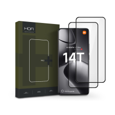 Hofi Glass Pro+ üvegfólia - Xiaomi 14T/14T Pro - 2 db/cs - fekete mobiltelefon kellék