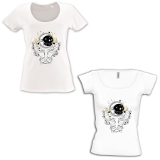  Hold szimbólum - Mély kivágású &amp; Csónaknyakú Női Póló női póló