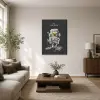  Holdsétáló bulldog asztronauta illusztráció vászonkép