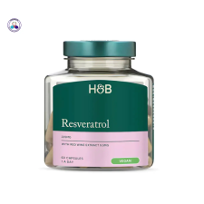 Holland &amp; Barrett – Rezveratrol 225 mg vörösbor kivonattal – 60 db vitamin és táplálékkiegészítő
