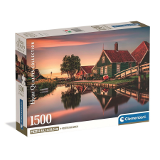  Hollandia Zaanse Schans 1500 db-os Compact puzzle Clementoni puzzle, kirakós