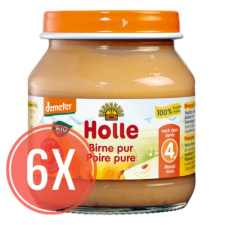 Holle Bio bébiétel, Körte MEGA PACK, 6x125g (4 hónapos kortól) bébiétel