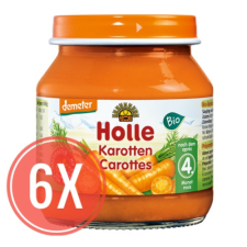 Holle Bio bébiétel, Sárgarépa MEGA PACK, 6x125g (4 hónapos kortól) bébiétel