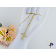  Holli antiallergén kereszt medálos nyaklánc jézussal-14K nyaklánc