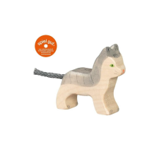 HOLZTIGER 80056 Szürke macskakölyök játékfigura