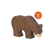  HOLZTIGER 80184 Szimatoló barna medve játékfigura