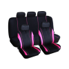 HOMASITA Anma 9 részes univerzális üléshuzat szett, fekete rózsaszín csíkokkal
