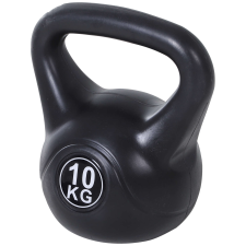 HomCom A91-076V01, kettlebell súlyzó, fitnesz, műanyag / homok, 10 kg, fekete kézisúlyzó