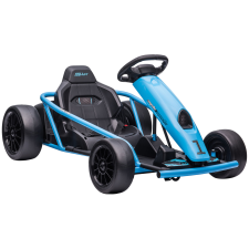 HomCom Elektromos Gokart Gyerekeknek, Pedálos Gokart Gyerekeknek Lassú Indítással, Kürttel, 115x77x54 cm, Kék lábbal hajtható járgány
