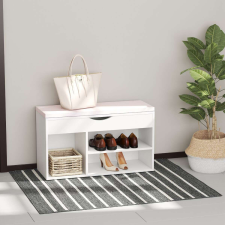 HomCom Fehér cipős szekrény 80x30x47 cm bútor
