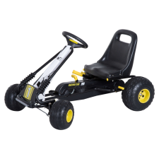 HomCom gokart gyerekpedálokkal, fekete és sárga lábbal hajtható járgány