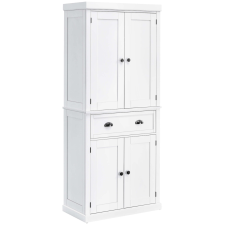 HomCom Konyhaszekrény, Homcom, MDF/PAL/fém, 76x40,5x184 cm, fehér bútor