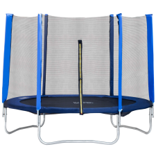 HomCom Kültéri rugalmas trambulin biztonsági hálóval, HOMCOM, 244x244x205cm trambulin szett