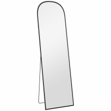 HomCom Modern alumíniumötvözetből készült álló- és falitükör összecsukható talppal, 50x170 cm, fekete bútor