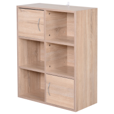 HomCom Szekrény 3 polccal, PAL, 61,5x29,5x80 cm, bézs színű bútor