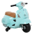 HomCom Vespa Elektromos Motorkerékpár Gyerekeknek, 18-36 Hónapos Korig, 66,5 x 38 x 52 cm, Zöld