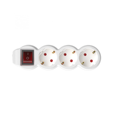 Home by Somogyi 3as elosztó kapcs 10m, 3x1,5mm2, fehér hosszabbító, elosztó