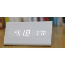 Home by Somogyi Digitális LED ébresztőóra, fehér, hőmérséklet kijelzéssel ébresztőóra