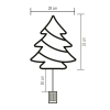 Home by Somogyi Home by Somogy kid502 Home KID502 B/WW LED-es ablakdísz fenyőfa elemes melegfehér 28x33cm