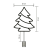 Home by Somogyi Home by Somogy kid502 Home KID502 B/WW LED-es ablakdísz fenyőfa elemes melegfehér 28x33cm