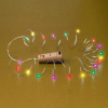 Home by Somogyi Micro LED-es elemes füzér, dugó alakú elemtartóval, színes