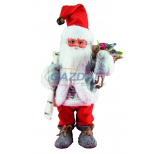 Home KDD 32 Táncoló, zenélő Mikulás, piros nadrág, 30 cm karácsonyi dekoráció